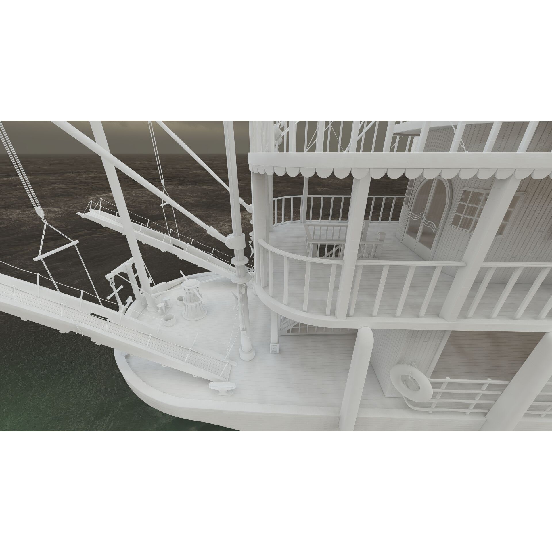 American Steam Ship - Game-Ready 3D Model - View 38