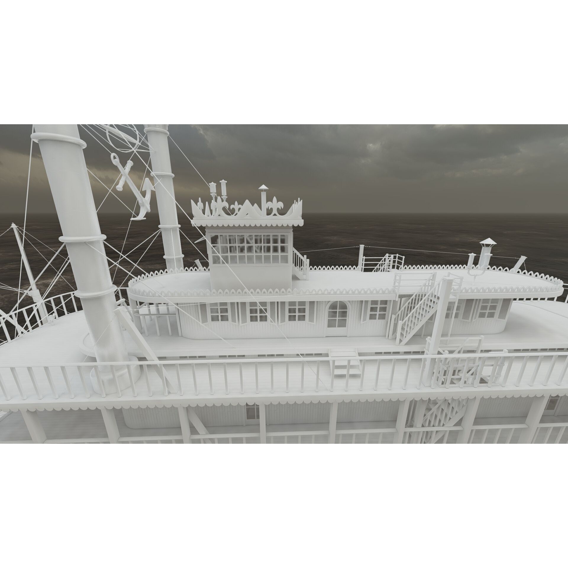 American Steam Ship - Game-Ready 3D Model - View 40