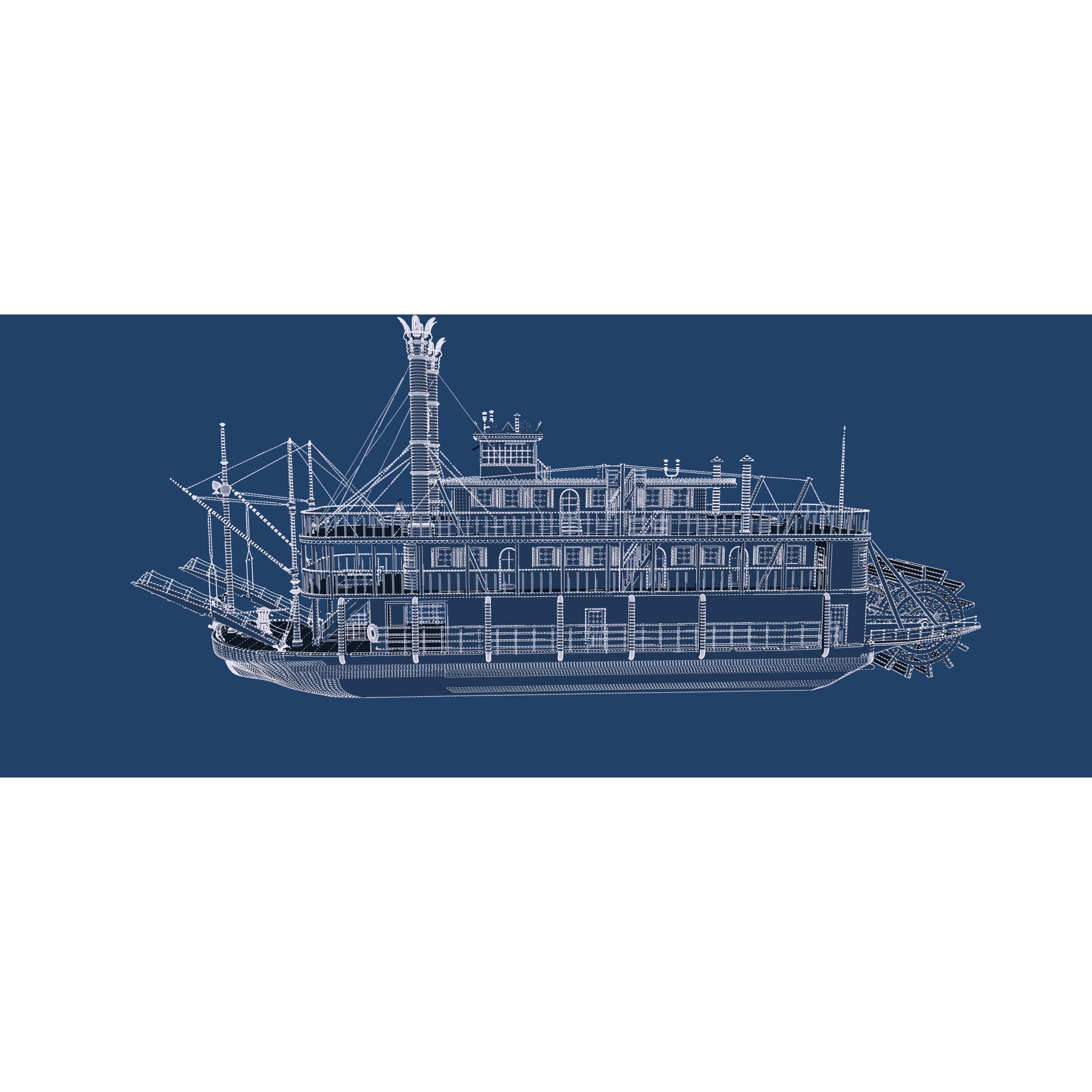 American Steam Ship - Game-Ready 3D Model - View 44
