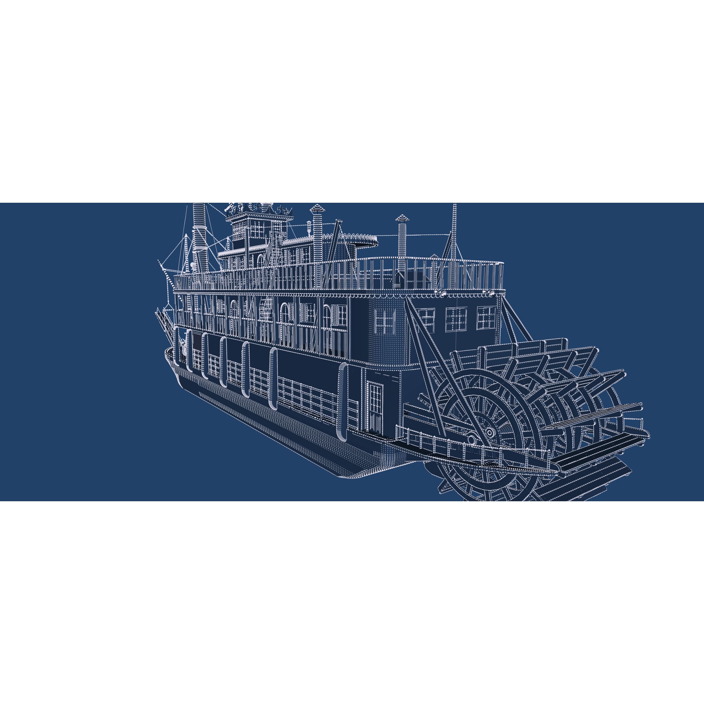 American Steam Ship - Game-Ready 3D Model - View 46