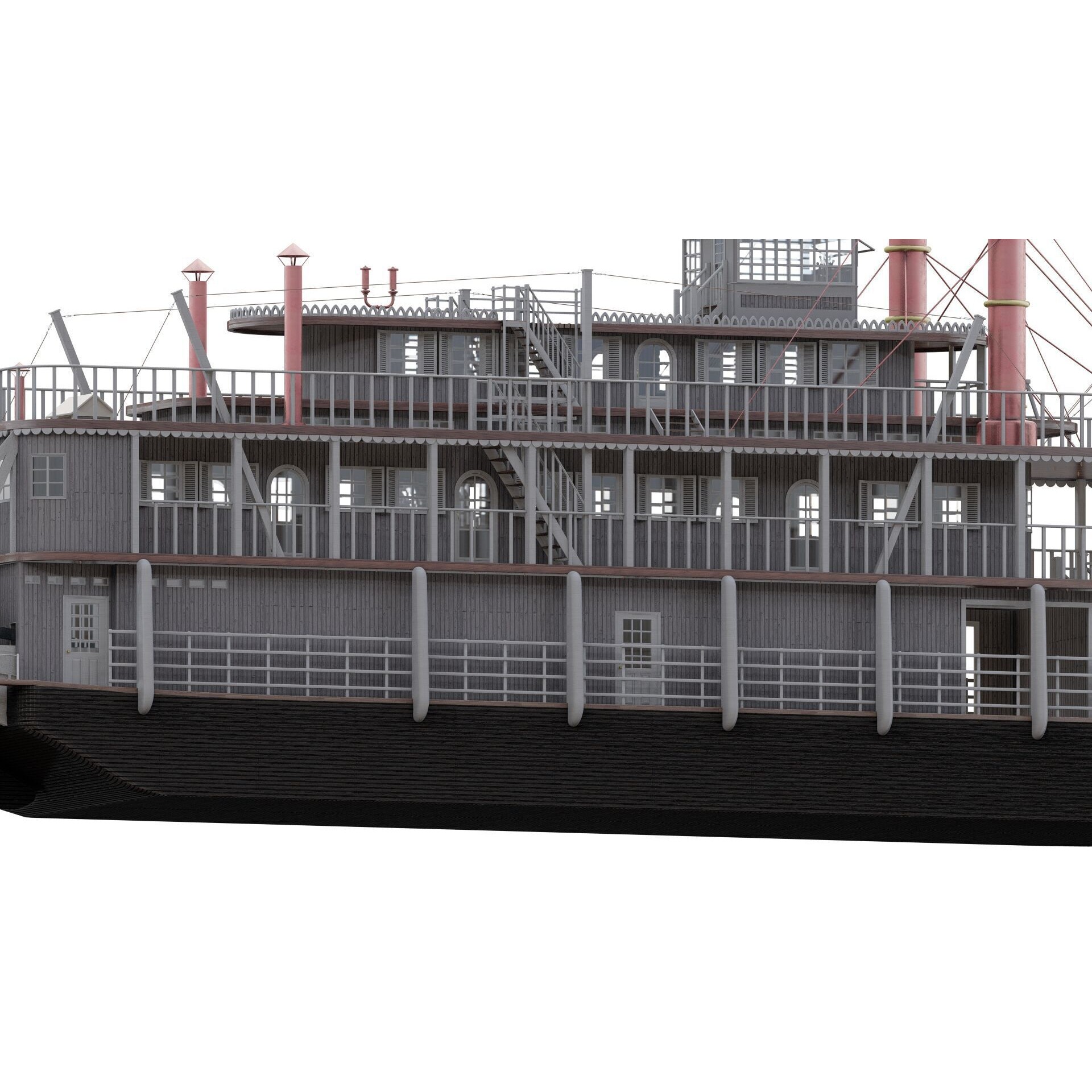 American Steam Ship - Game-Ready 3D Model - View 8