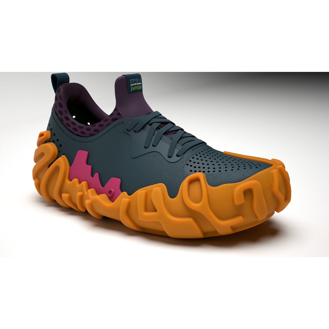 Crocs Pollex Juniper Sneakers 3D Model – High Poly Game Asset, FBX - View 11