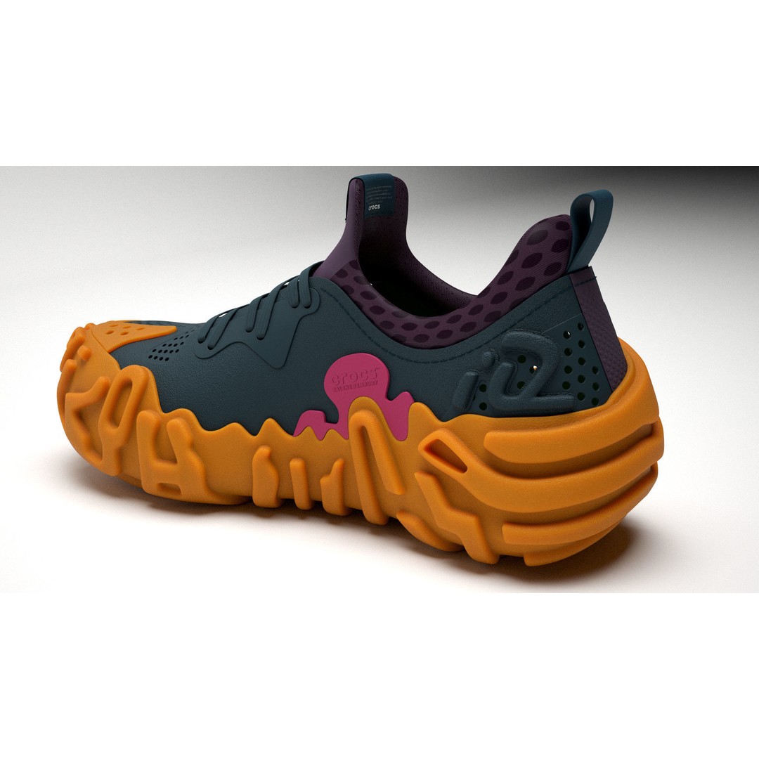 Crocs Pollex Juniper Sneakers 3D Model – High Poly Game Asset, FBX - View 12