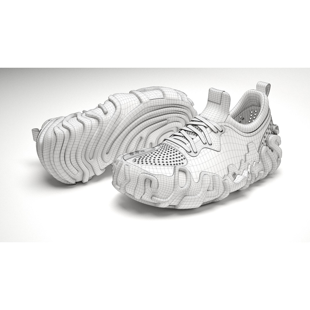 Crocs Pollex Juniper Sneakers 3D Model – High Poly Game Asset, FBX - View 15