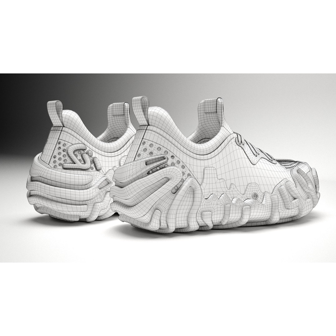 Crocs Pollex Juniper Sneakers 3D Model – High Poly Game Asset, FBX - View 17