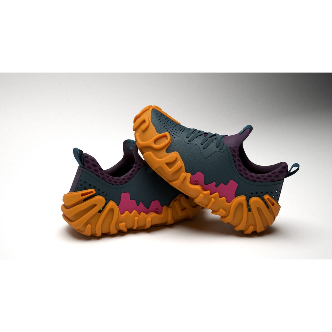 Crocs Pollex Juniper Sneakers 3D Model – High Poly Game Asset, FBX - View 3