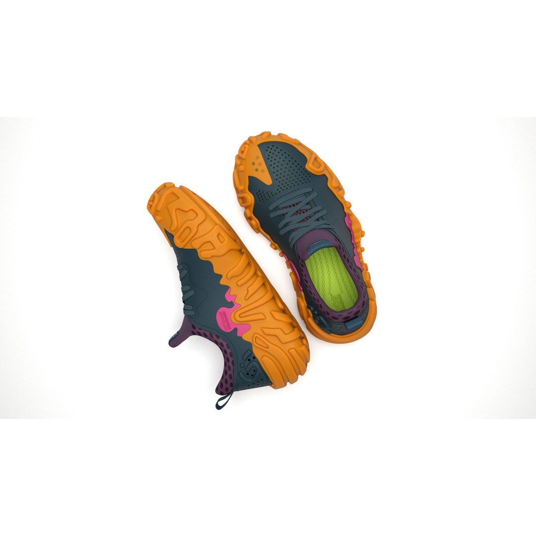 Crocs Pollex Juniper Sneakers 3D Model – High Poly Game Asset, FBX - View 4