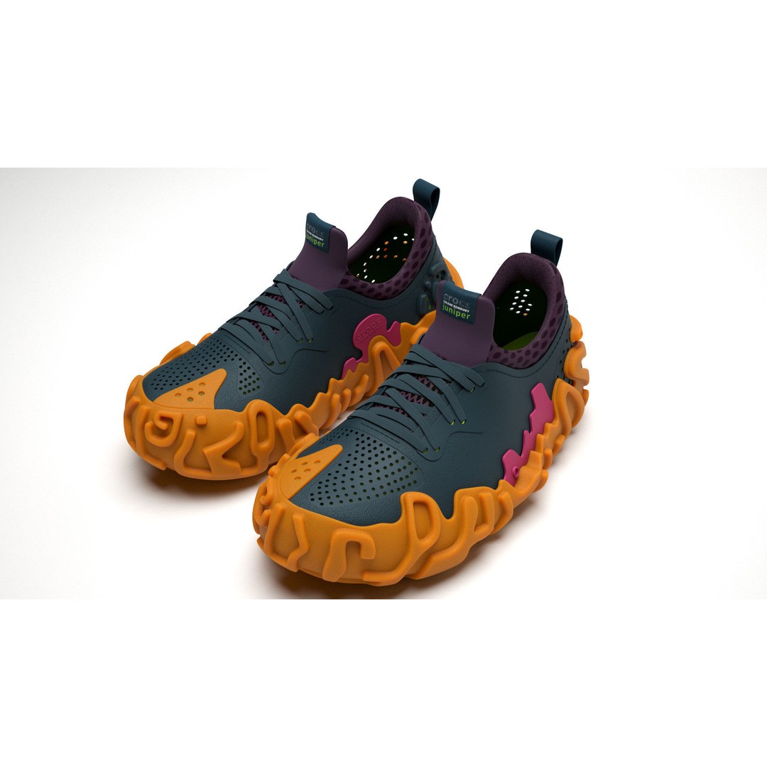 Crocs Pollex Juniper Sneakers 3D Model – High Poly Game Asset, FBX - View 6