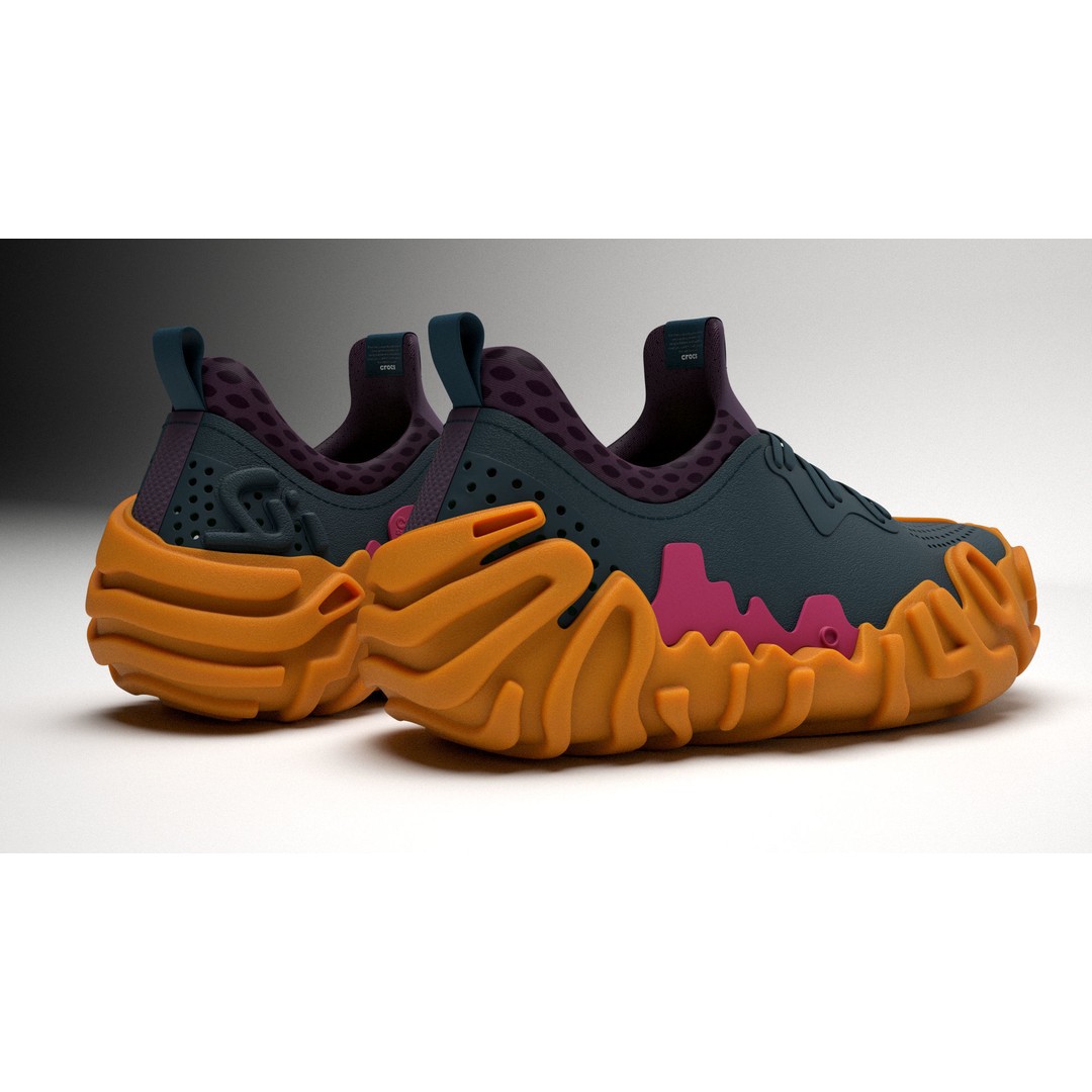 Crocs Pollex Juniper Sneakers 3D Model – High Poly Game Asset, FBX - View 7