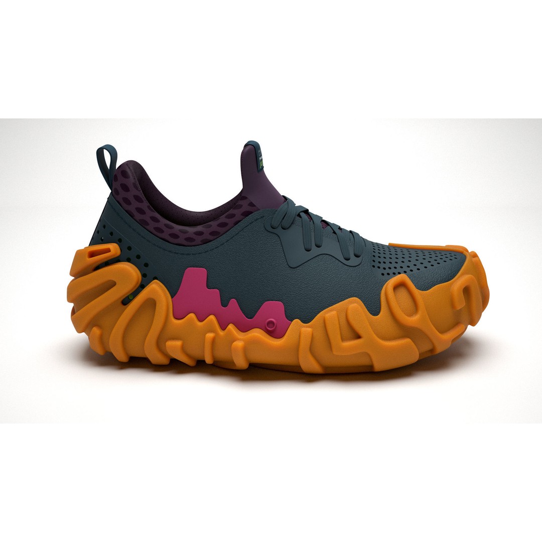 Crocs Pollex Juniper Sneakers 3D Model – High Poly Game Asset, FBX - View 8