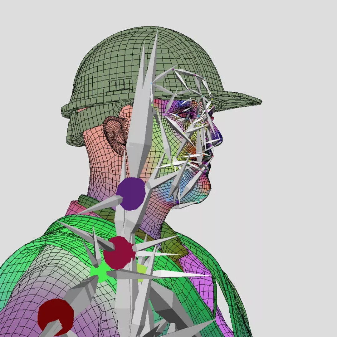 A-Pose Rigged Construction Worker 3D Model – Full Body Face Rig, FBX - View 7