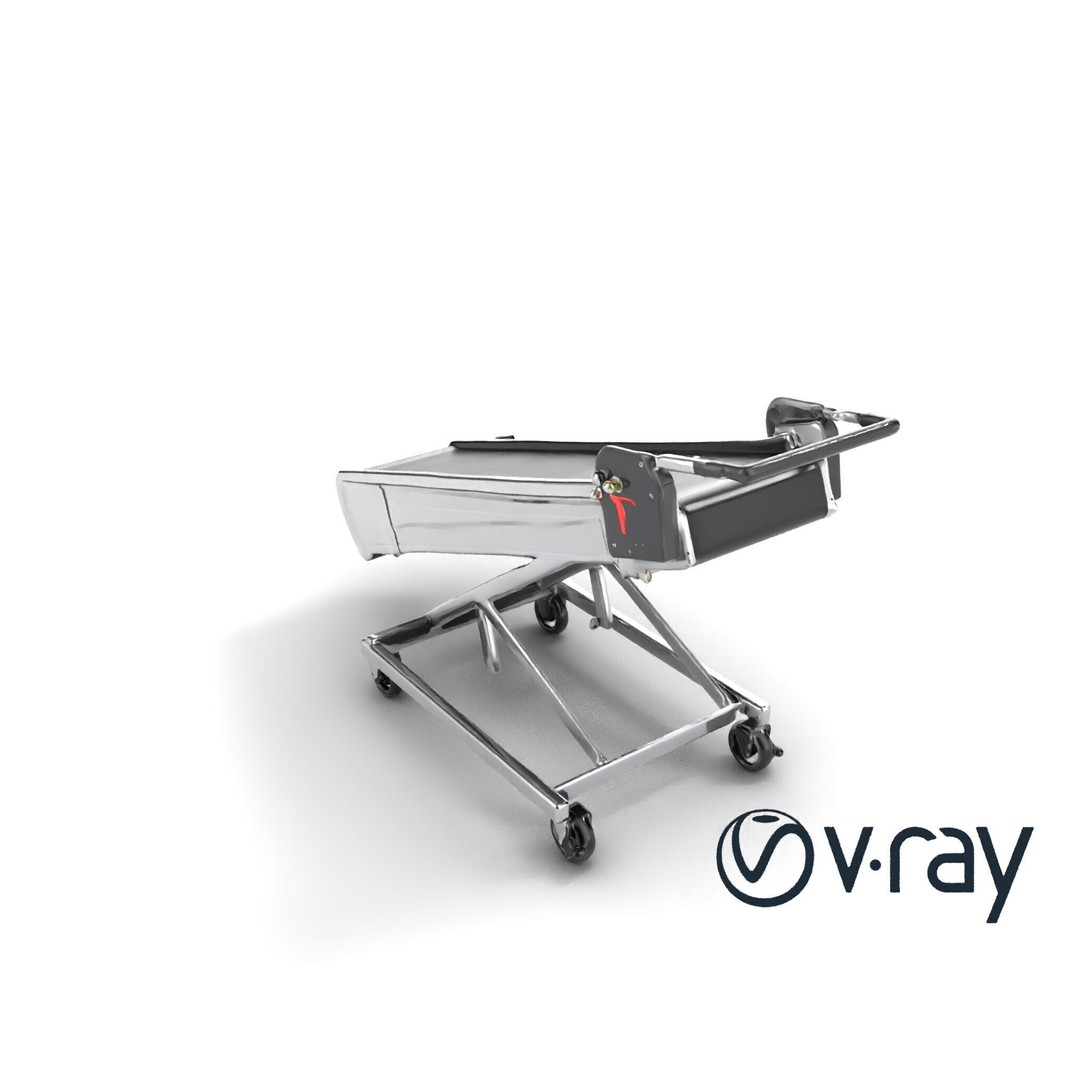 Baggage Conveyor Loader 3D Model – Low Poly PBR Industrial Asset, FBX - View 11