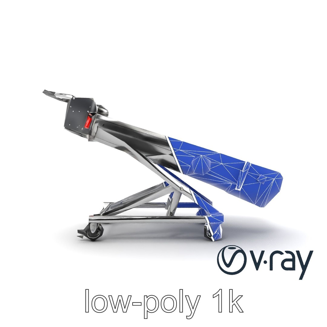 Baggage Conveyor Loader 3D Model – Low Poly PBR Industrial Asset, FBX - View 14