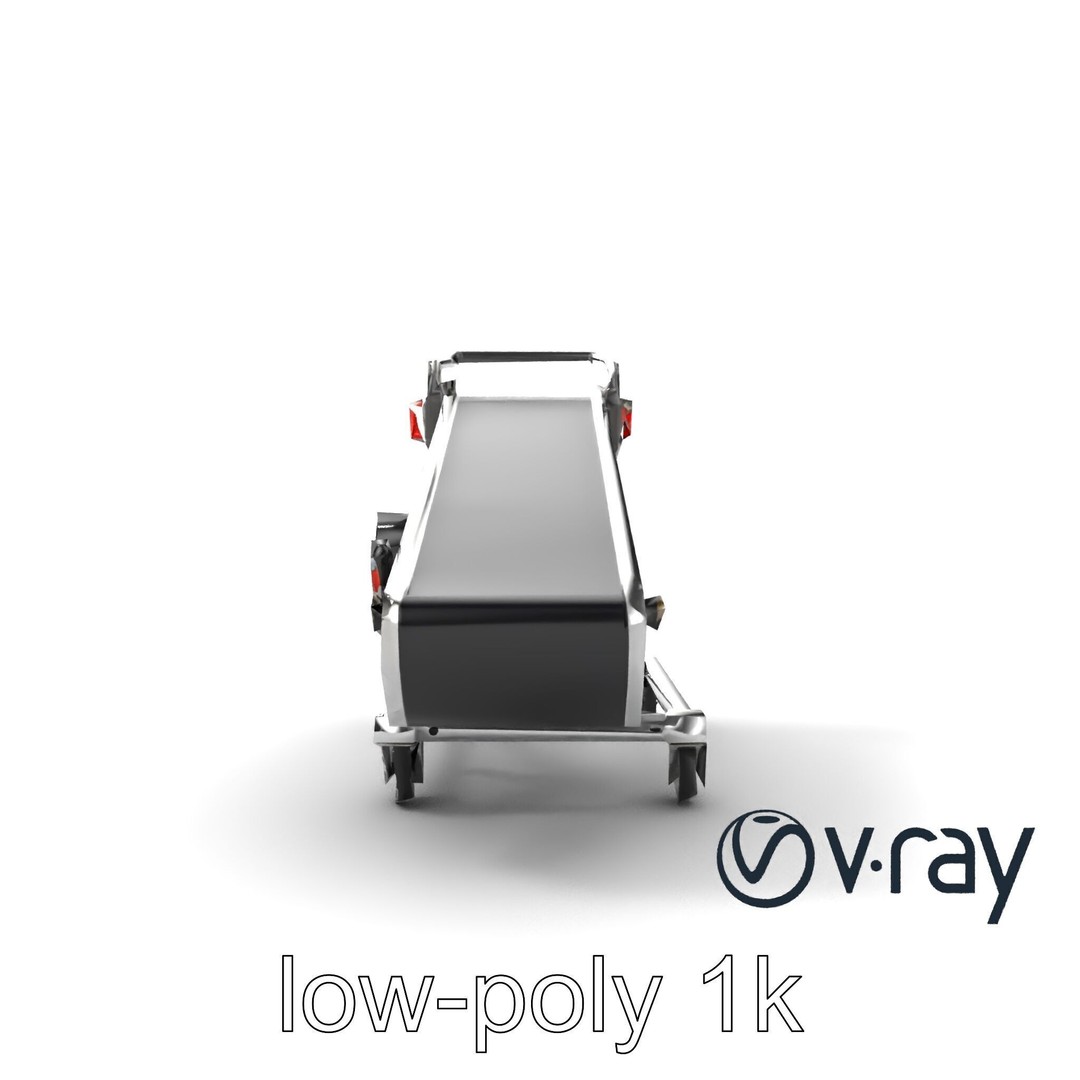 Baggage Conveyor Loader 3D Model – Low Poly PBR Industrial Asset, FBX - View 16