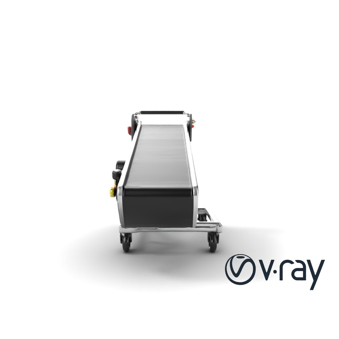 Baggage Conveyor Loader 3D Model – Low Poly PBR Industrial Asset, FBX - View 17