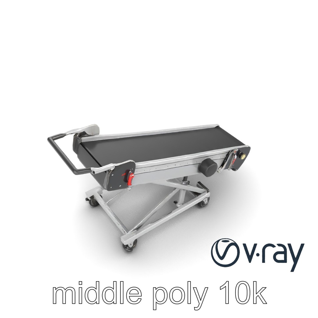 Baggage Conveyor Loader 3D Model – Low Poly PBR Industrial Asset, FBX - View 18