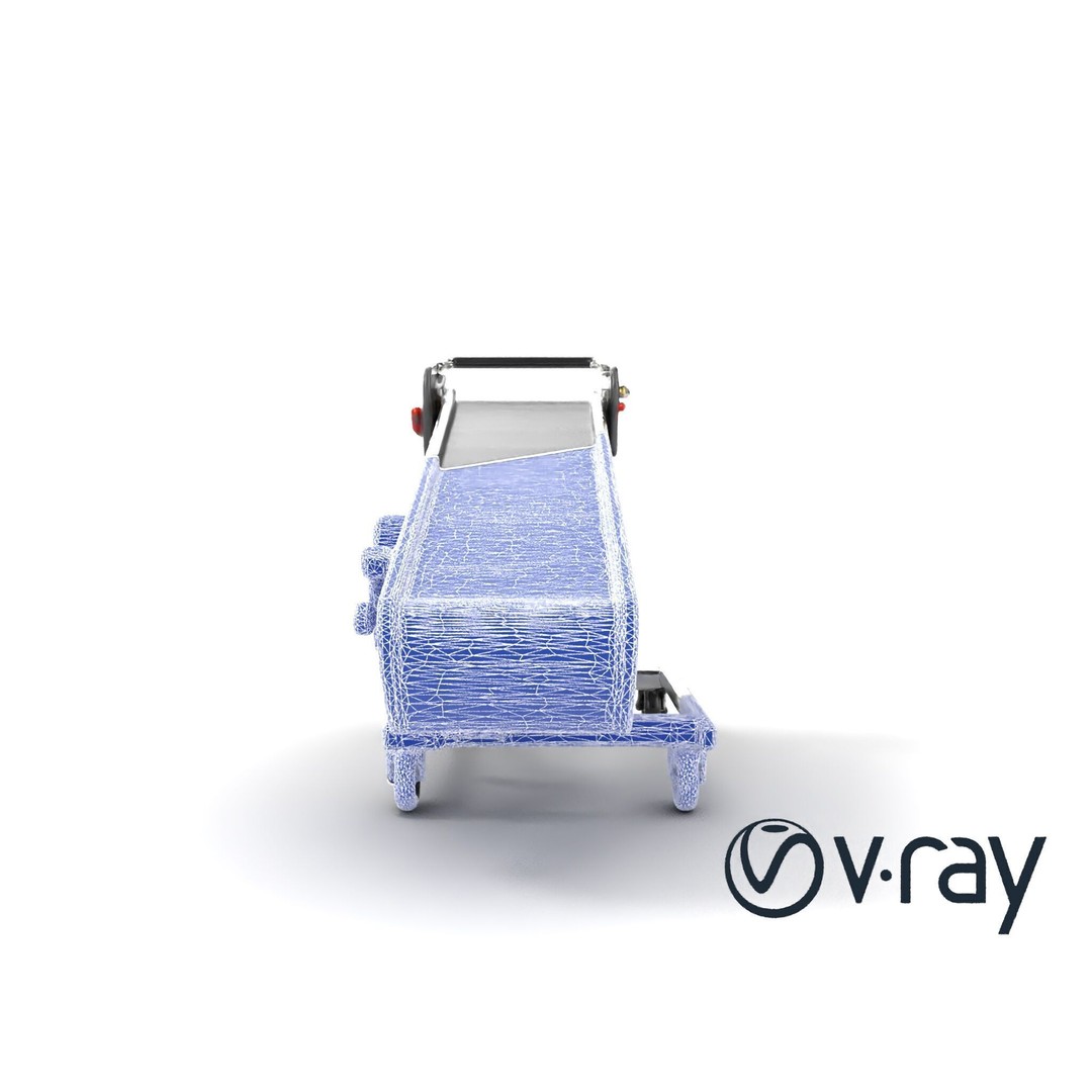 Baggage Conveyor Loader 3D Model – Low Poly PBR Industrial Asset, FBX - View 20