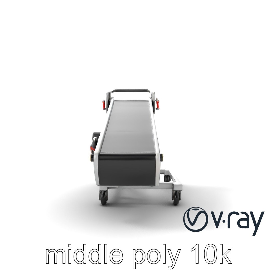 Baggage Conveyor Loader 3D Model – Low Poly PBR Industrial Asset, FBX - View 21