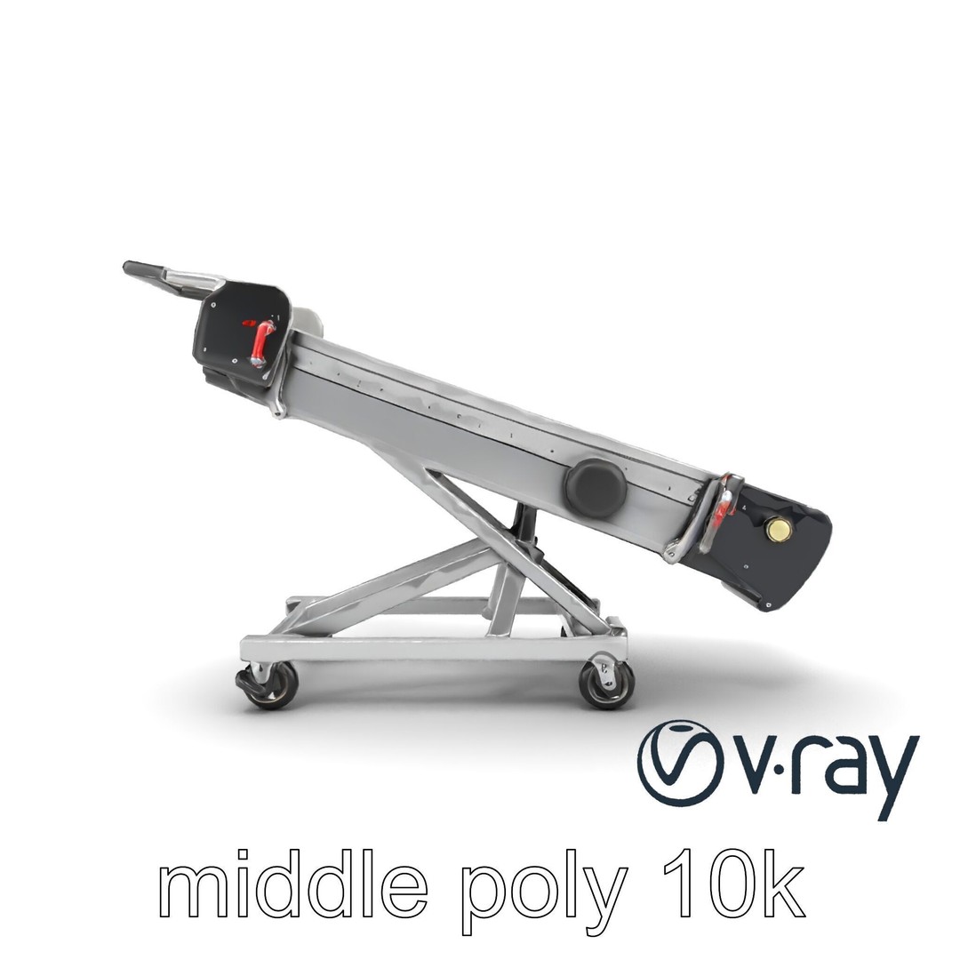 Baggage Conveyor Loader 3D Model – Low Poly PBR Industrial Asset, FBX - View 23