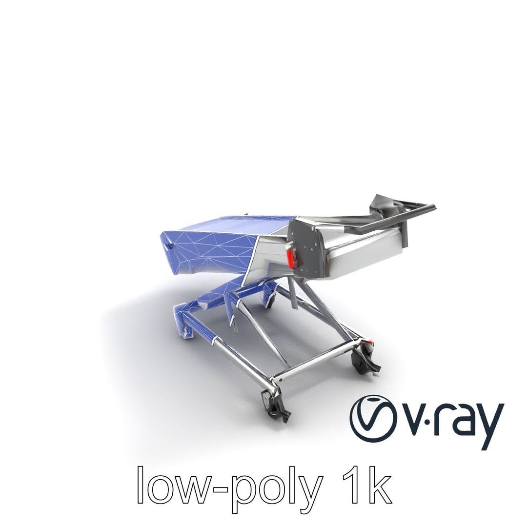 Baggage Conveyor Loader 3D Model – Low Poly PBR Industrial Asset, FBX - View 26