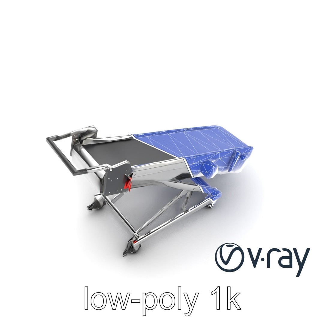 Baggage Conveyor Loader 3D Model – Low Poly PBR Industrial Asset, FBX - View 27