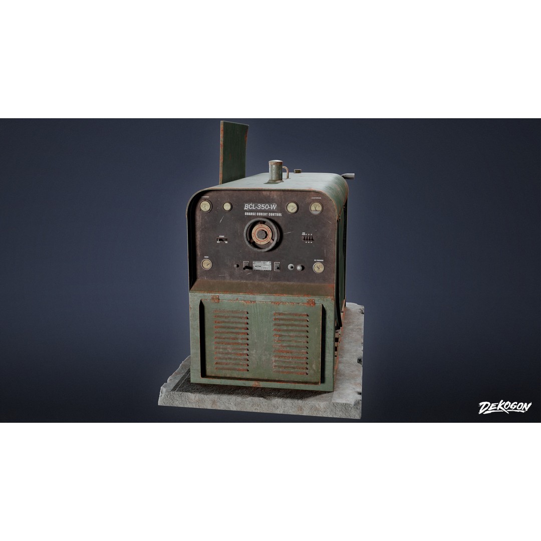 Generator 3D Model – Low Poly Industrial Asset, FBX, Game Ready - View 4