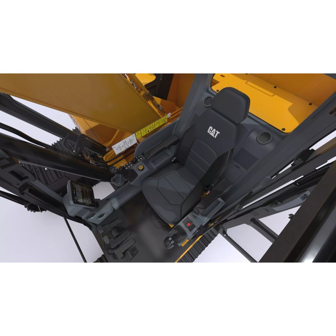 CAT Medium Excavator 320 3D Model – High-Poly PBR Game Asset, FBX