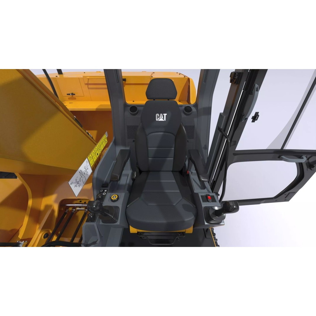 CAT Medium Excavator 320 3D Model – High-Poly PBR Game Asset, FBX - View 10