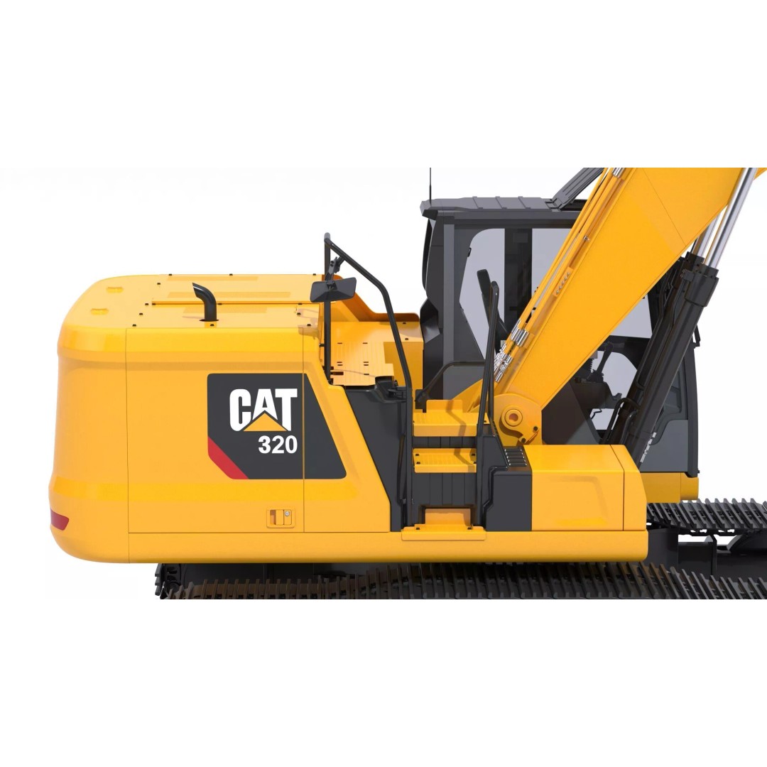 CAT Medium Excavator 320 3D Model – High-Poly PBR Game Asset, FBX - View 18