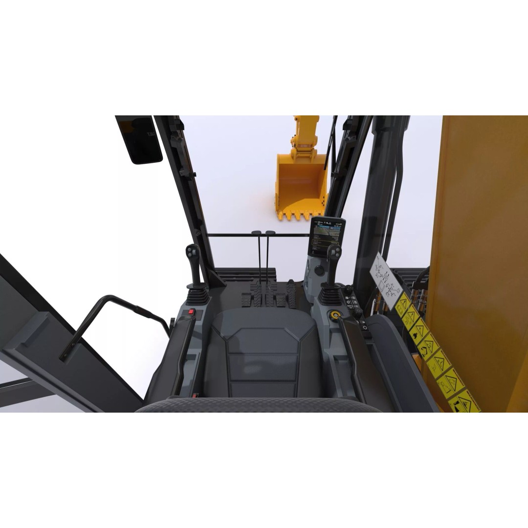 CAT Medium Excavator 320 3D Model – High-Poly PBR Game Asset, FBX - View 26