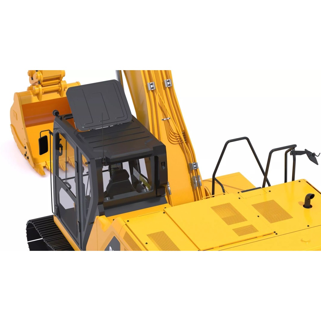 CAT Medium Excavator 320 3D Model – High-Poly PBR Game Asset, FBX - View 27
