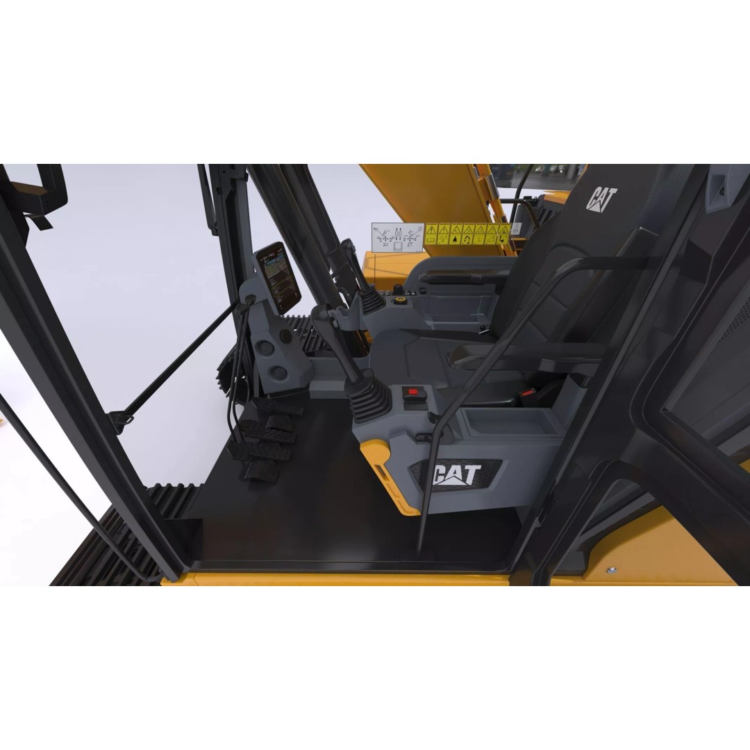 CAT Medium Excavator 320 3D Model – High-Poly PBR Game Asset, FBX - View 28