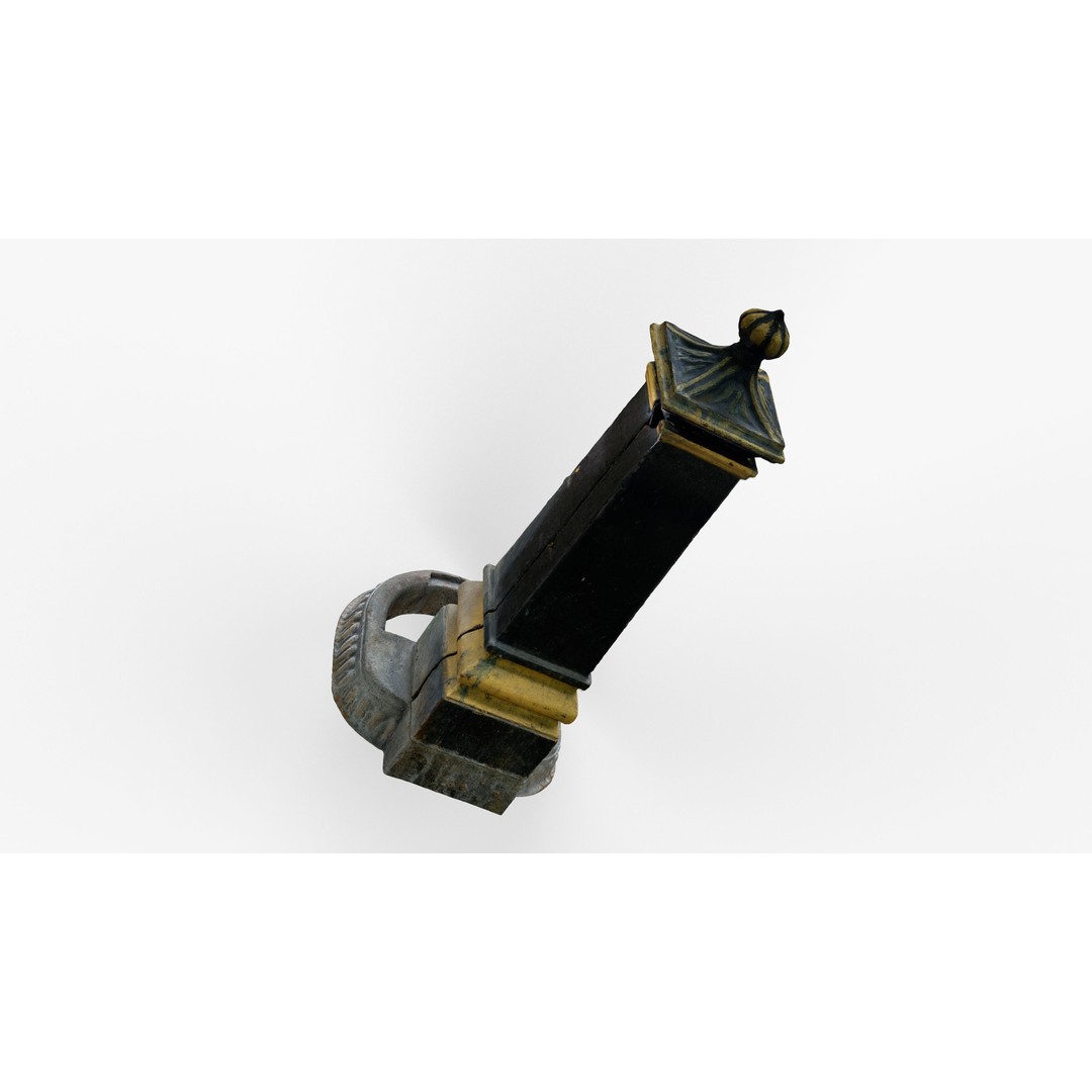 Old Cast Iron Hand Water Pump 3D Model – Low Poly PBR Asset, FBX - View 10