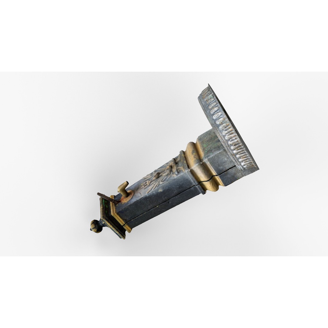 Old Cast Iron Hand Water Pump 3D Model – Low Poly PBR Asset, FBX - View 12