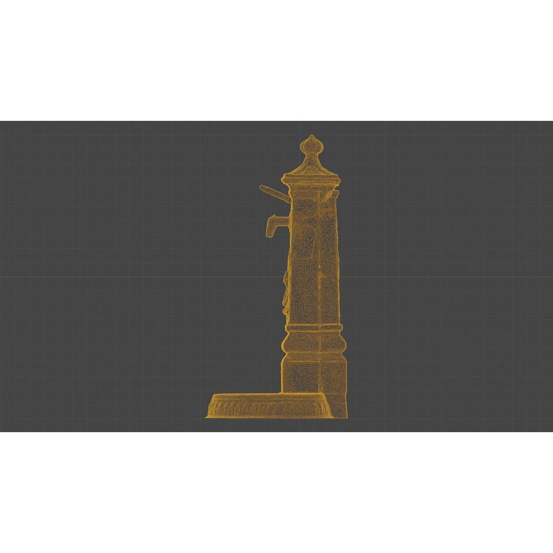 Old Cast Iron Hand Water Pump 3D Model – Low Poly PBR Asset, FBX - View 24