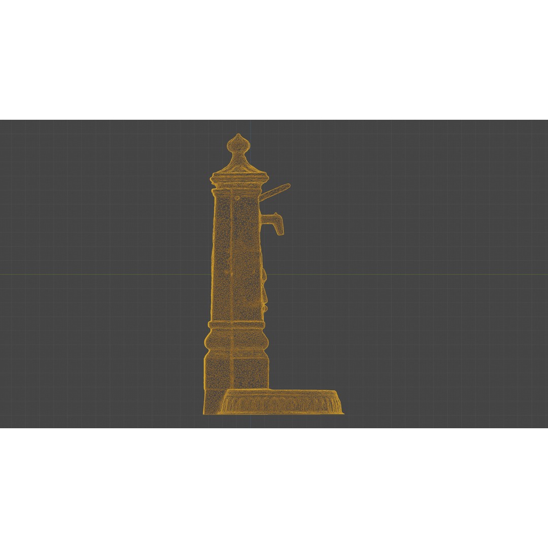 Old Cast Iron Hand Water Pump 3D Model – Low Poly PBR Asset, FBX - View 25