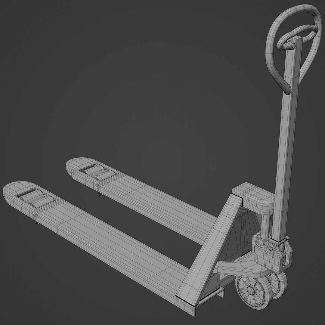 Manual Forklift 3D Model – High Detail PBR Asset for Blender - View 10