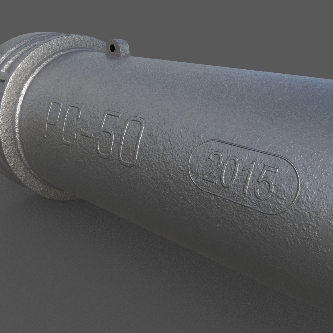 Fire Hose Nozzle 3D Model – Realistic Industrial Tool, PBR Textures - View 16