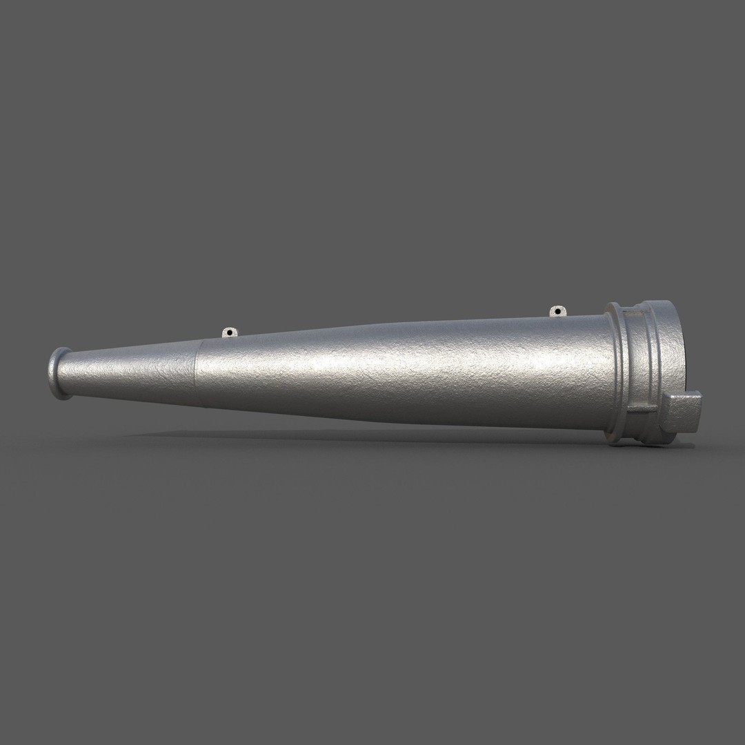 Fire Hose Nozzle 3D Model – Realistic Industrial Tool, PBR Textures - View 5