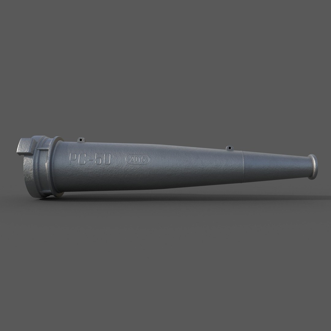 Fire Hose Nozzle 3D Model – Realistic Industrial Tool, PBR Textures - View 6