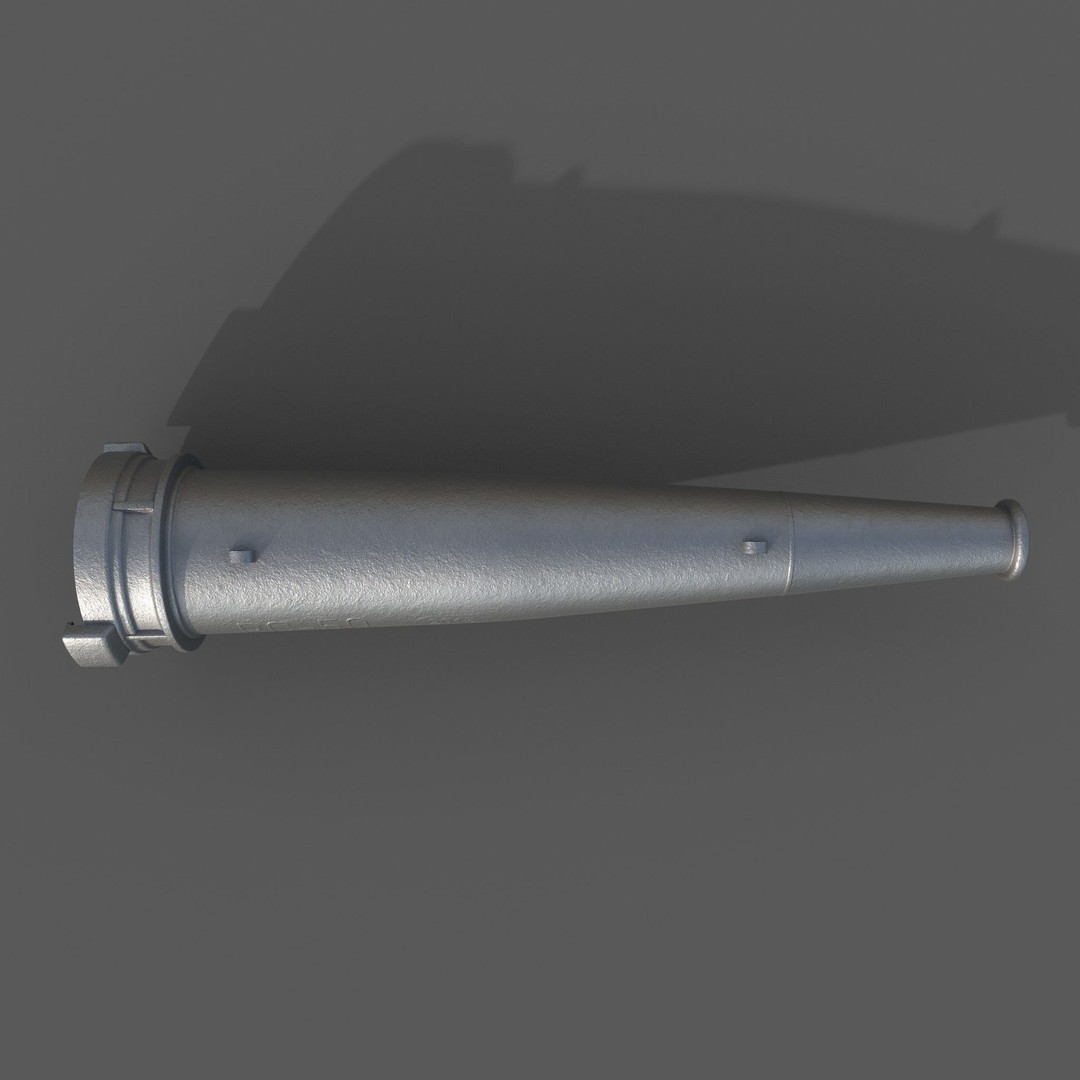 Fire Hose Nozzle 3D Model – Realistic Industrial Tool, PBR Textures - View 7