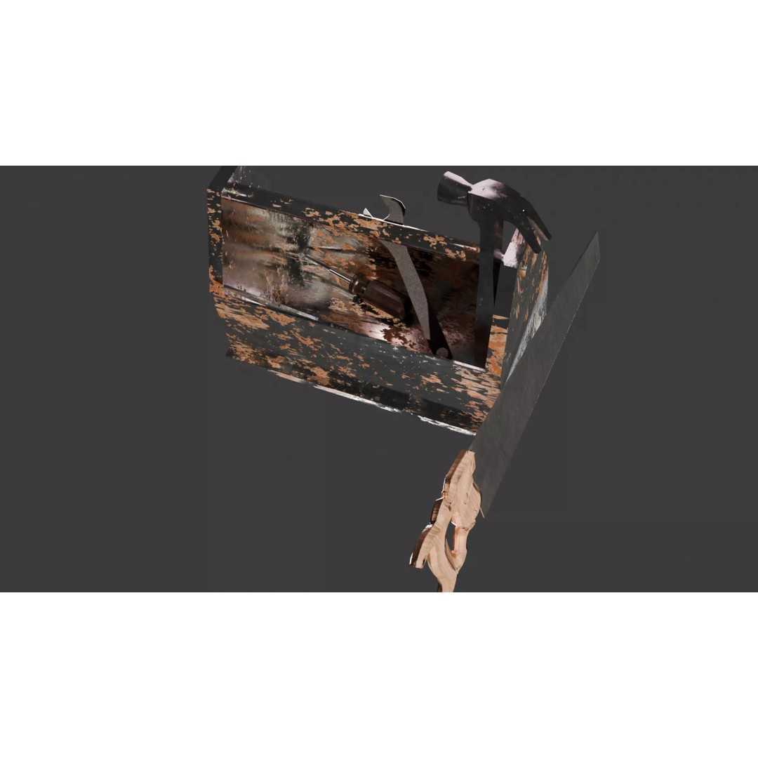 Tool Pack 3D Model – Low Poly Game Ready Tools with Toolbox - View 2