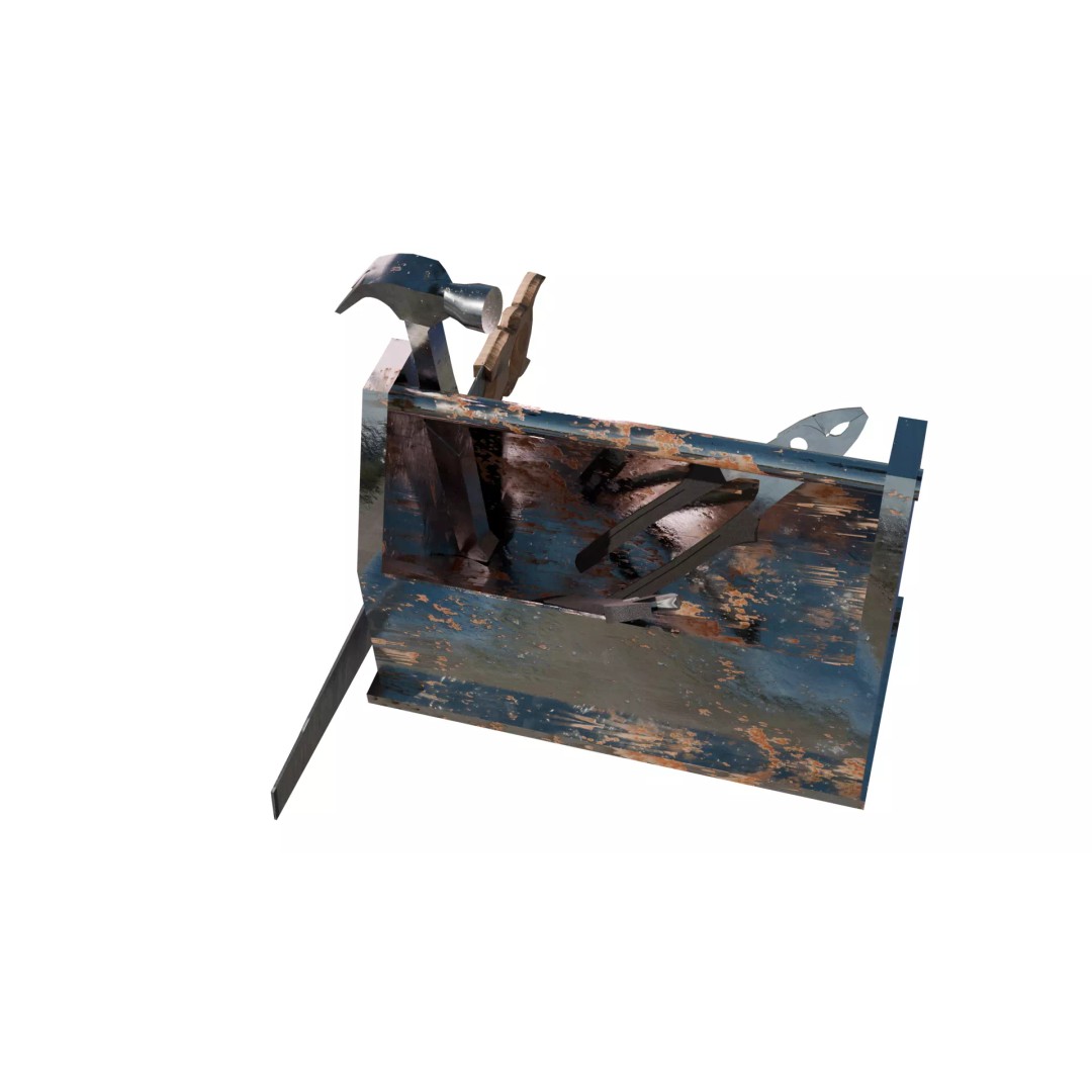 Tool Pack 3D Model – Low Poly Game Ready Tools with Toolbox - View 3