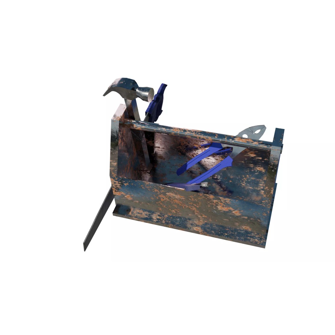 Tool Pack 3D Model – Low Poly Game Ready Tools with Toolbox - View 4
