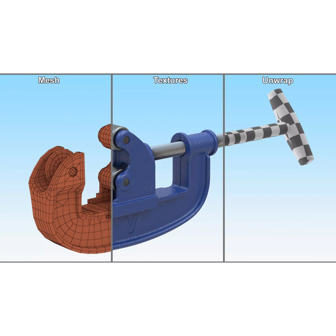 Industrial Tube Cutter 3D Model – High Quality PBR Asset, FBX - View 10