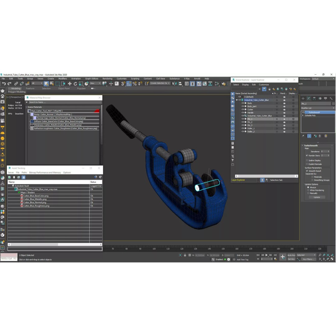 Industrial Tube Cutter 3D Model – High Quality PBR Asset, FBX - View 15