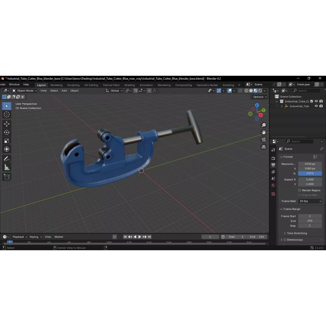 Industrial Tube Cutter 3D Model – High Quality PBR Asset, FBX - View 18