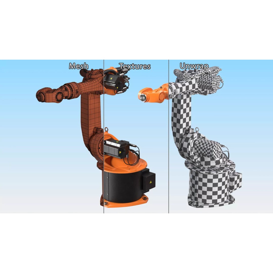 Kuka KR 16 3 3D Model – Rigged Industrial Robot Arm for Animation - View 24