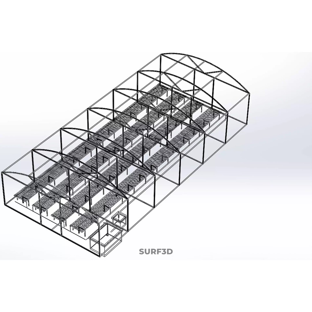 Farming Greenhouse 3D Model – Hydroponic Aeroponic Garden, FBX