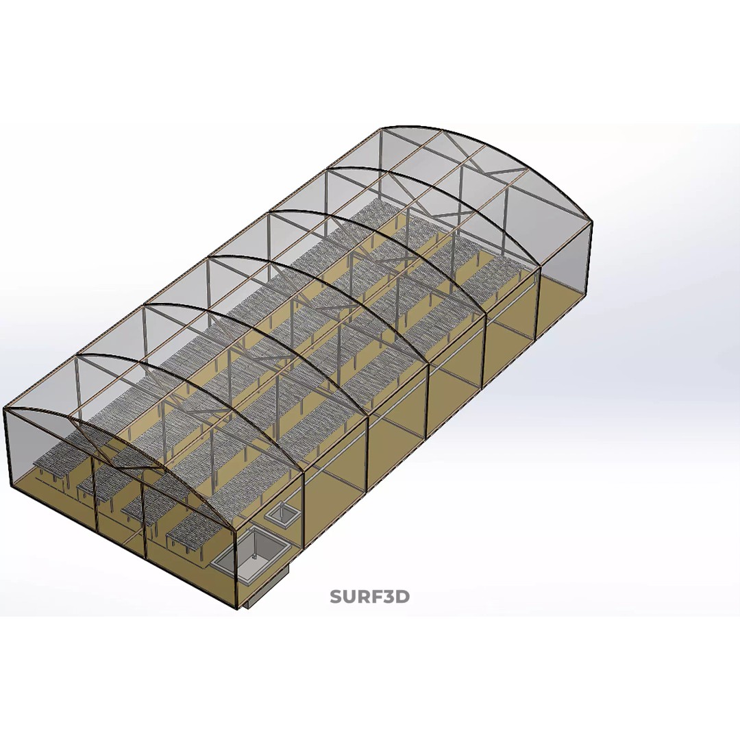 Farming Greenhouse 3D Model – Hydroponic Aeroponic Garden, FBX - View 13